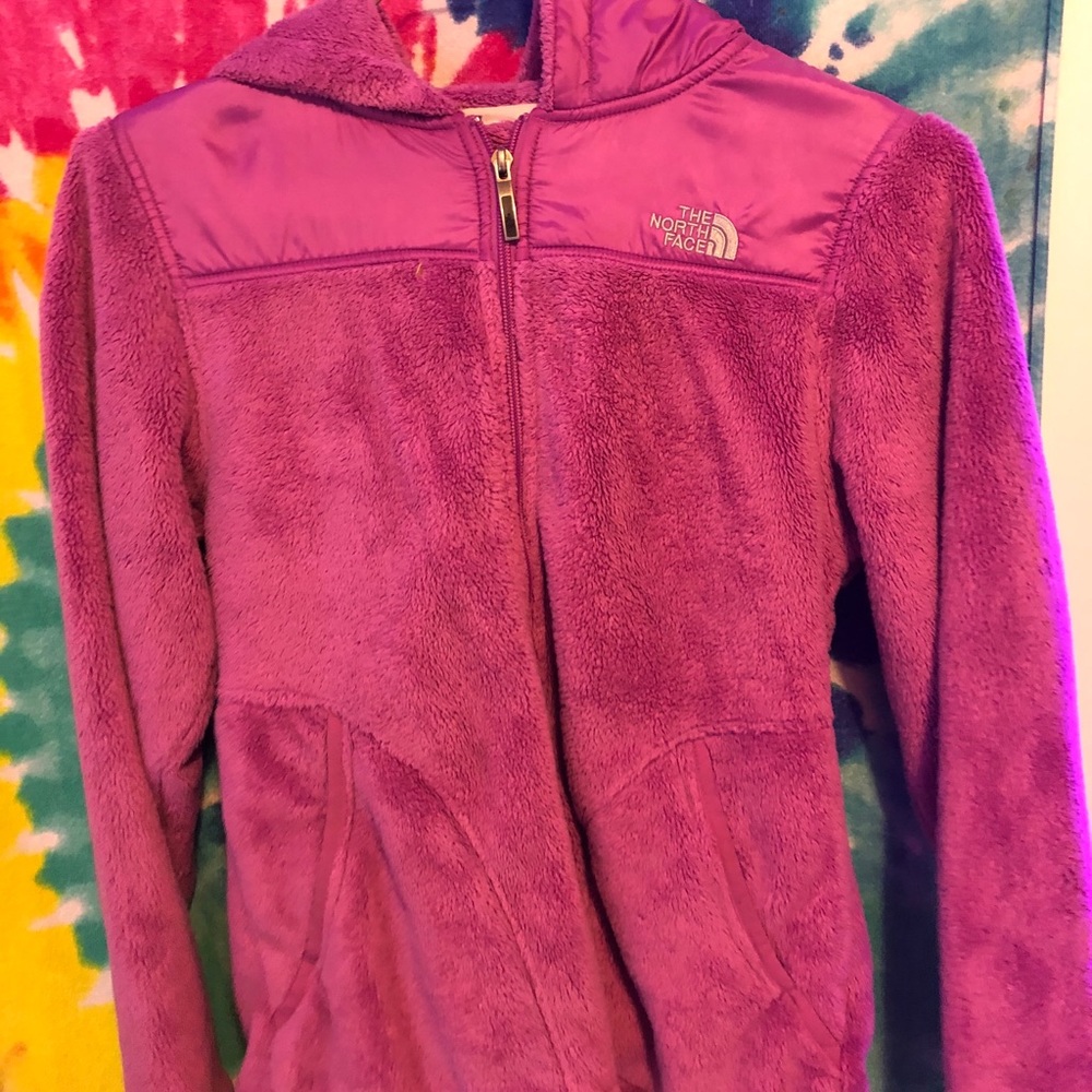 The north face pink zip up